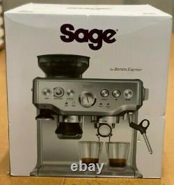 New Sage Barista Express Bean To Cup Coffee Machine With Milk Jug Steel