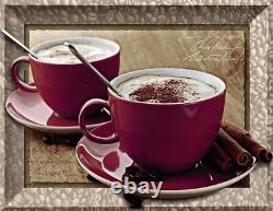 Puzzle Cup Cappuccino Coffee Cacao Espresso Beans Cream Cinnamon Sticks Milk