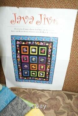 Quilt Kit Java Jive Coffee Cup 45 x 58 Clothworks Spill The Beans Collection