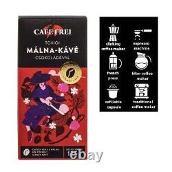 Roasted Arabica Coffee Beans Chocolate and Raspberry Flavor, Cafe Frei 10x125g