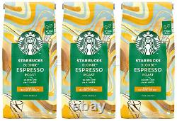 STARBUCKS BLONDE ROAST ESPRESSO Whole Coffee Beans 100% Arabica 3x 450g 16oz