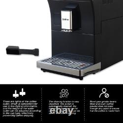 Silver Dafino-206 Super Automatic Espresso & Coffee Machine Bean Powder Dual Use