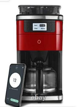 Smart Coffee Machine Grinder Bean To Cup WiFi Red Maker