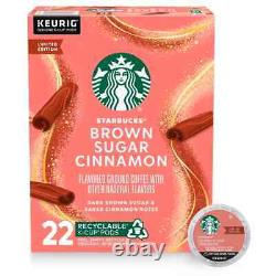 Starbucks Brown Sugar Cinnamon Coffee 22 to 132 Count K cups Choose Any Size