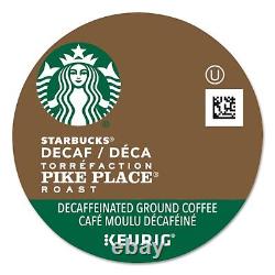 Starbucks Decaf K-Cup Coffee Pods Pike Place Roast Beans Arabica 96 Pods