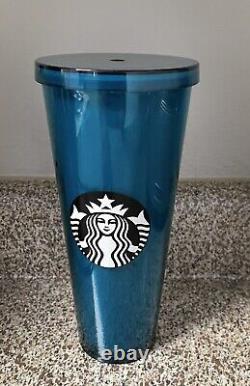 Starbucks Tumbler Venti 24 Oz Jelly Bean Blue WithO Straw Rare HTF 24 oz cold cup