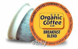 The Organic Coffee Co OneCup Breakfast Blend Coffee 36 to 180 K cups Pick Size