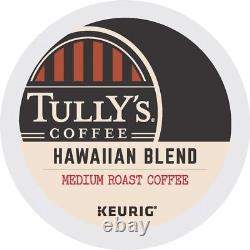 Tully's Hawaiian Blend Coffee 24 to 144 K cups Pick Any Size FREE SHIPPING