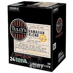 Tully's Hawaiian Blend Coffee 24 to 196 K cups Pick Any Size FREE SHIPPING