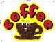 Two Same Size Coffee Cup Cartoon Beans Assorted Corrugated Plastic Signs