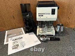 Vintage Espresso Gaggia Machine and Gaggia Bean MDF Grinder, made in Italy