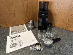 Vintage Espresso Gaggia Machine and Gaggia Bean MDF Grinder, made in Italy