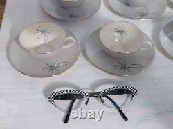 Vntg. Rare Franciscan Fine Bone China set of 6 coffee cups & saucers. GORGEOUS