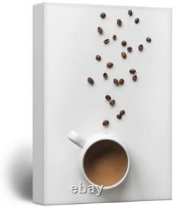 Wall26 Canvas Wall Art Cup of Coffee and Coffee Beans Modern Home Decor