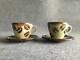 Yachimun Mingei Studio Ten Cranes Coffee Beans Cup Saucer 2-piece Set